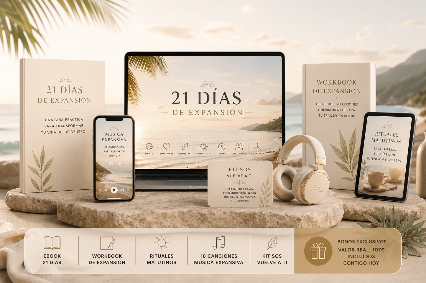 EXPERIENCIA 21 DÍAS DE EXPANSIÓN · 7 ÁREAS DE TU VIDA · UNA NUEVA VIDA